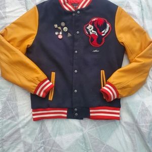 Also mens letterman XL